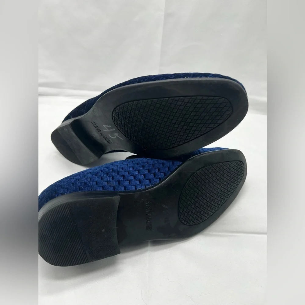 Men's Steve Madden Blue Velvet Lifted Slip-On Loafer Dress Shoes Sizes 8 (MB1)
